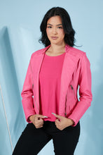 Load image into Gallery viewer, LA Atlantic City Vegan Leather Jacket in Hot Pink
