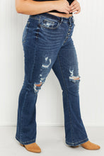 Load image into Gallery viewer, Judy Blue Ophelia Full Size Mid-Rise Destroyed Flare Jeans
