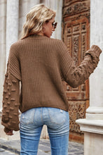 Load image into Gallery viewer, Weekend Style Rib-Knit Dropped Shoulder Sweater
