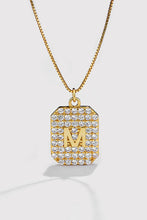 Load image into Gallery viewer, Letter Zircon Pendant Necklace
