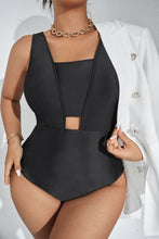 Load image into Gallery viewer, Plus Size Cutout Sleeveless One-Piece Swimsuit

