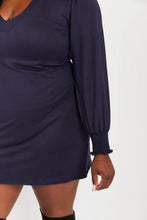 Load image into Gallery viewer, Acting Pro Magic Moment Full Size Smocked Cuff Mini Dress
