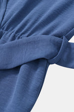 Load image into Gallery viewer, Tie-Waist Balloon Sleeve Ruffled Surplice Romper
