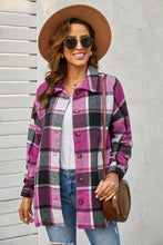 Load image into Gallery viewer, Double Take Plaid Dropped Shoulder Pocketed Shirt Jacket
