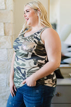 Load image into Gallery viewer, Plus Size Camouflage Sequin Tank
