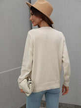 Load image into Gallery viewer, Fringe Detail Ribbed Trim Sweater
