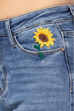 Load image into Gallery viewer, Judy Blue Sunflower Fields Full Size Run Embroidered Relaxed Jeans
