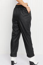 Load image into Gallery viewer, Zenana Feeling Moody Vegan Leather Pleated Pants with Cuff
