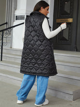 Load image into Gallery viewer, Snap Front Quilted Duster Vest with Pockets
