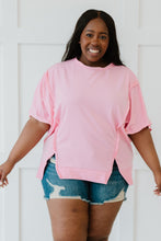 Load image into Gallery viewer, Sew In Love Sippin' Lemonade Full Size Run French Terry Top in Pink
