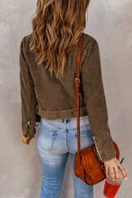 Load image into Gallery viewer, Belted Zip-Up Corduroy Jacket
