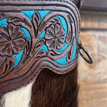 Load image into Gallery viewer, American Darling Hide Genuine Leather Hand Carved Detail Purses DIBS DARLING (TURQ or BROWN)
