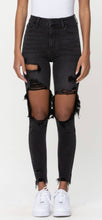 Load image into Gallery viewer, High Rise Distressed Cello Mom Skinny Jeans DIBS CELLO
