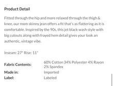 Load image into Gallery viewer, High Rise Distressed Cello Mom Skinny Jeans DIBS CELLO
